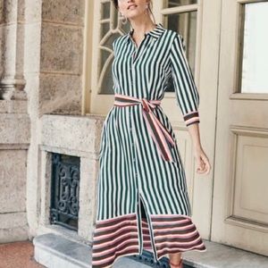 Boden Mallory Striped Midi Shirtdress